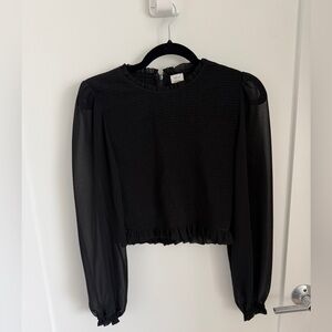 Black Aritzia Wilfred top